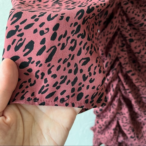 NWT Zara Marsala Ruching Dress XL - Picture 6 of 8